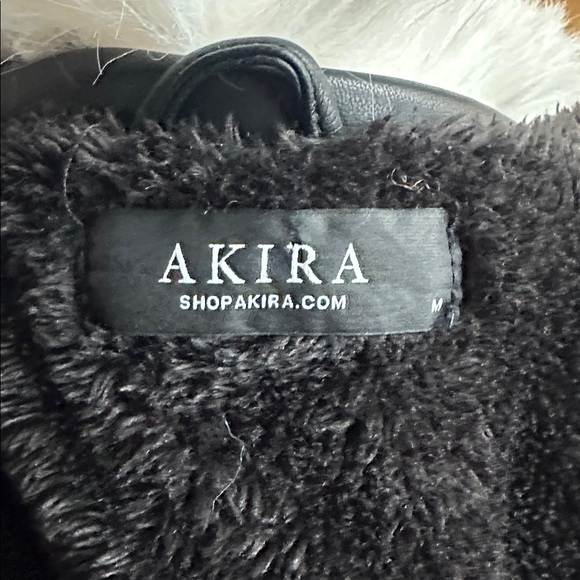 AKIRA BABY IT'S COLD OUTSIDE FUR TRIM MOTO HI LOW BELT MEDIUM EXCELLENT - Picture 2 of 10